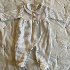 Little English quilted girls footie